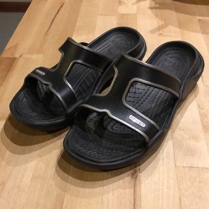 Crocs sandals size 8, black